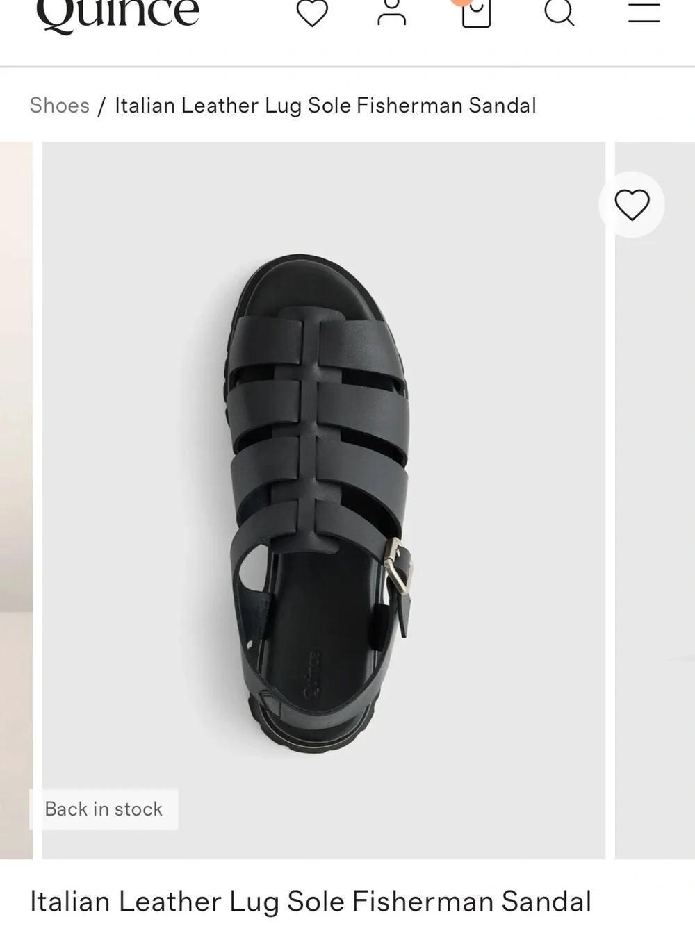 Quince Black Chunky Fisherman Sandals